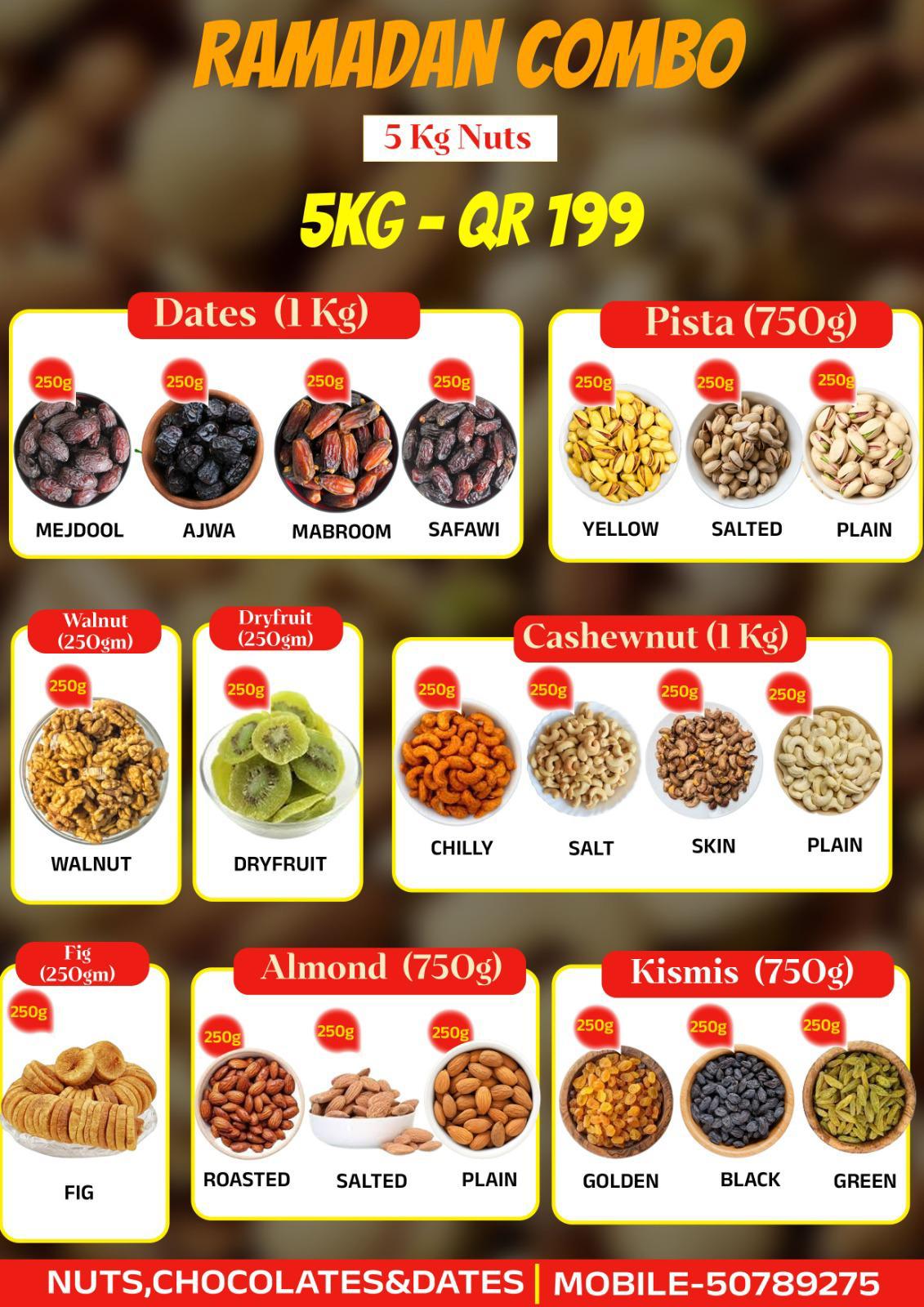 ramadan combo(5 kg nuts)