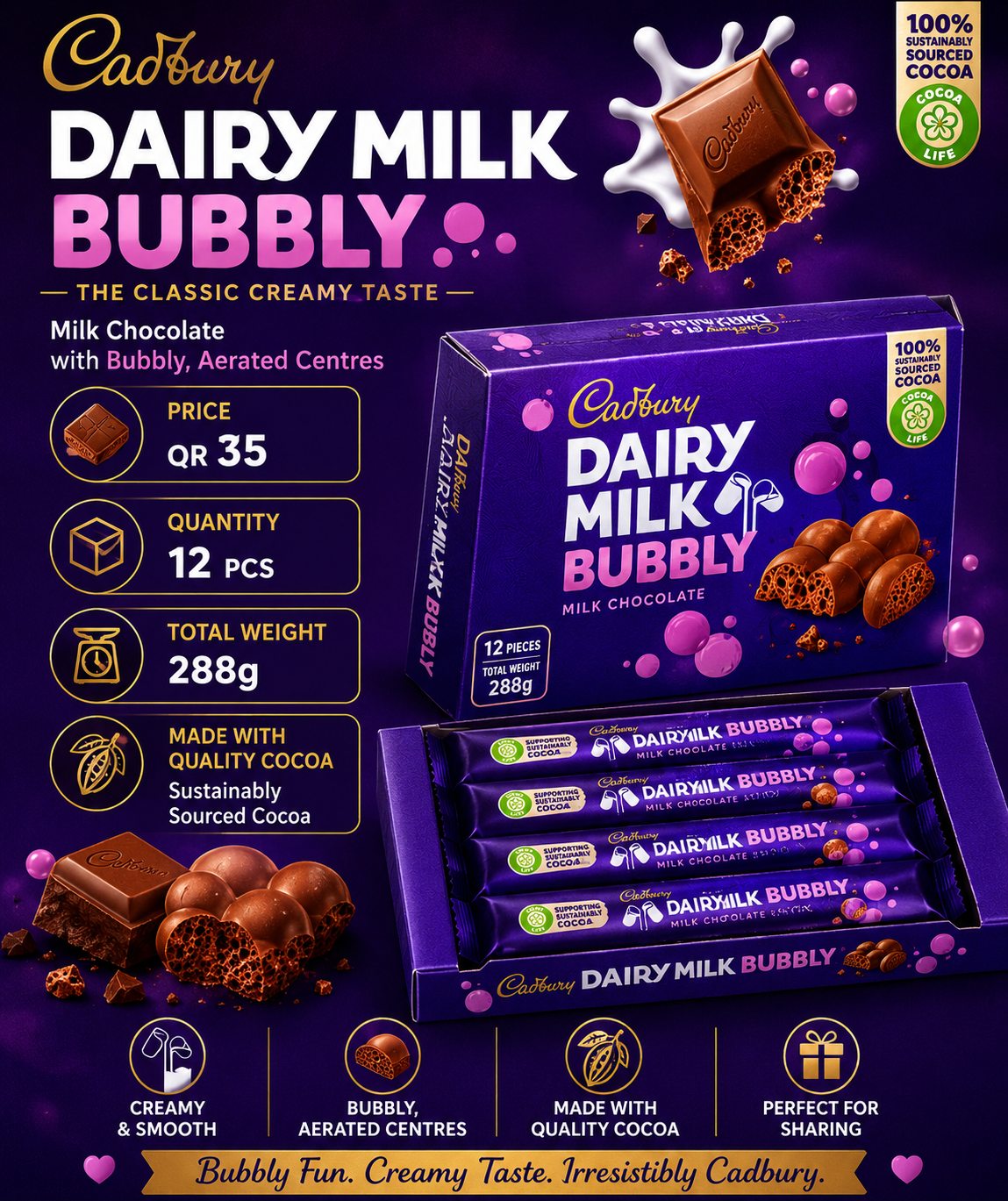 Dairymilk bubbly 12 pc