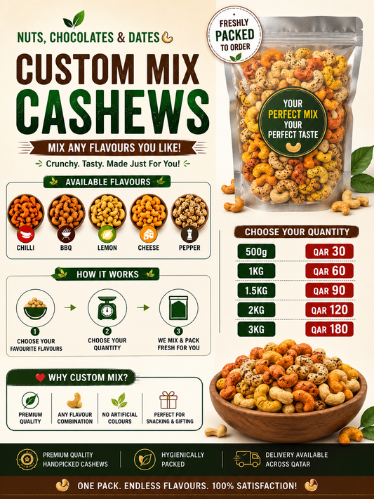 Mixed Cashews – 5 Flavours (500g)