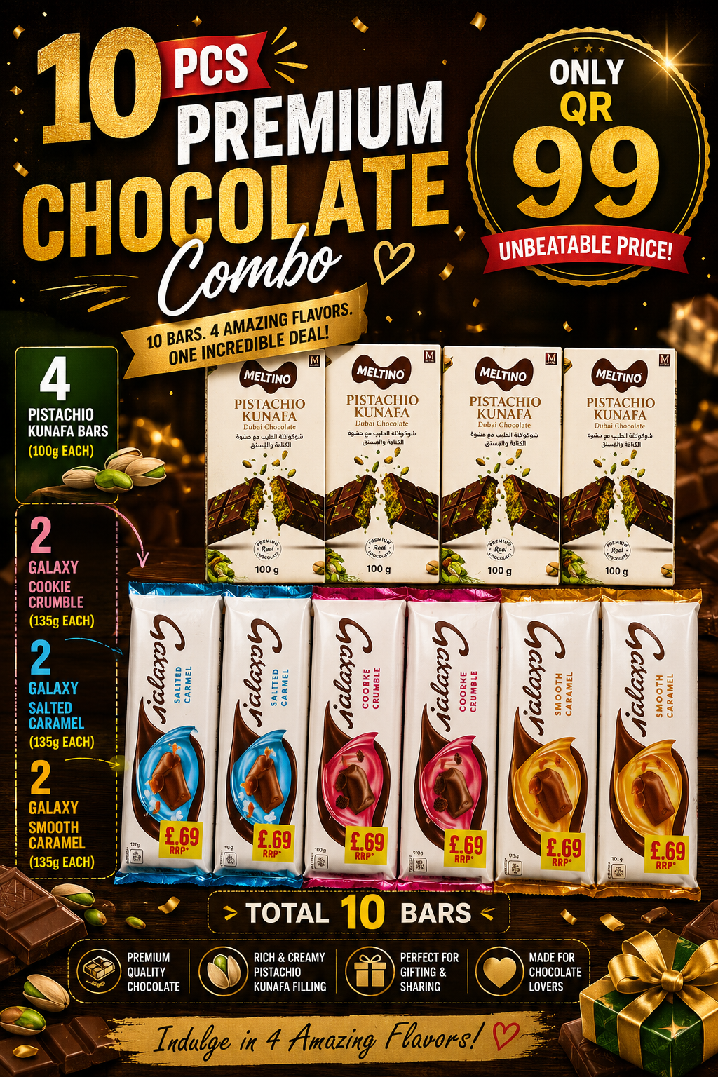 🍫 10 PCS Premium Chocolate Combo